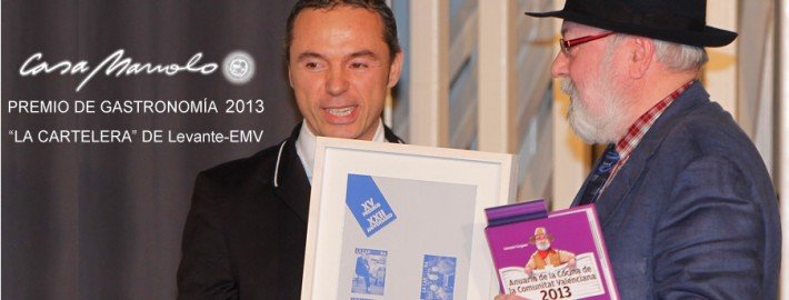 Antonio Vergara y Manuel Alonso en la entrega del premio gastronomía 2013