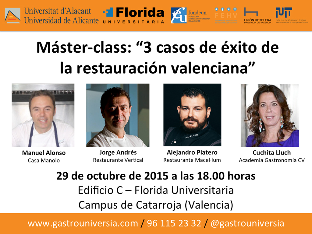 Máster-class “3 casos de éxito de la restauración valenciana”